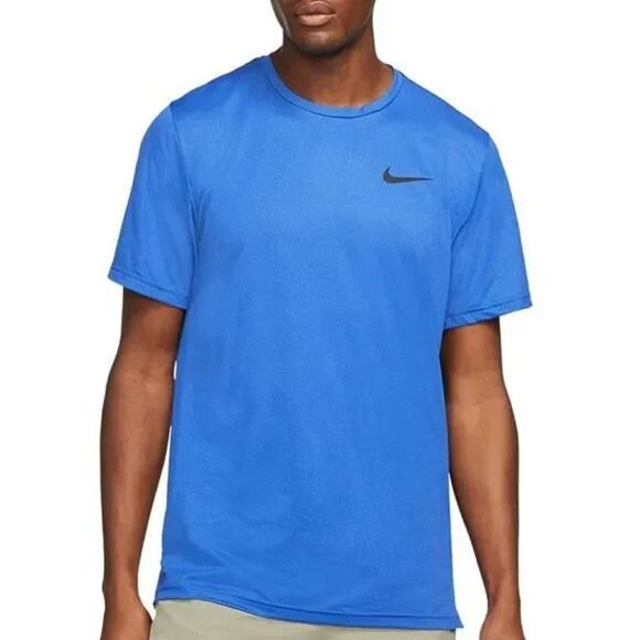 NWT Nike Blue Short Sleeve Crew Neck Essential Training T-Shirt Men's Size Large - Picture 1 of 3